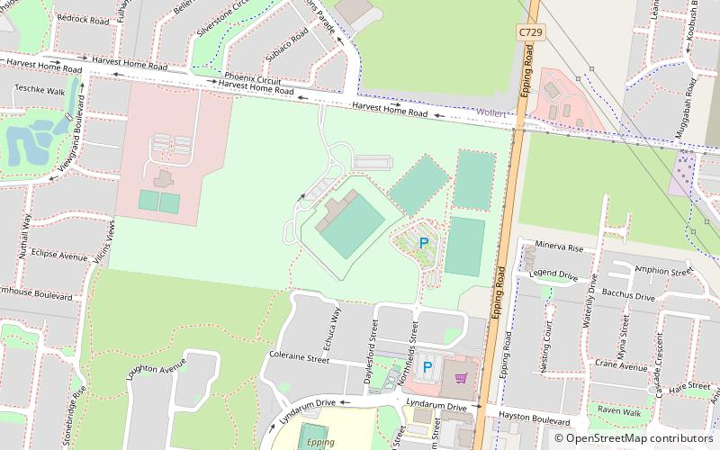 Epping Stadium location map
