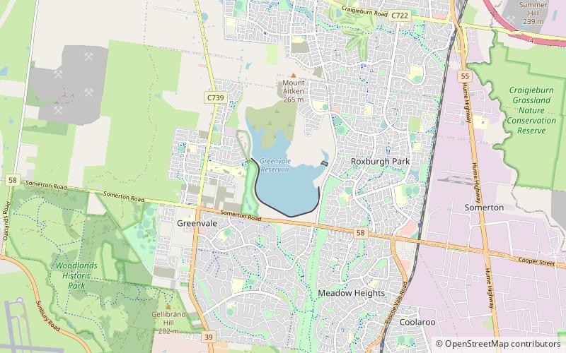 Greenvale Reservoir location map