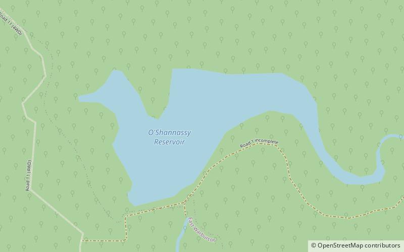 oshannassy reservoir park narodowy yarra ranges location map