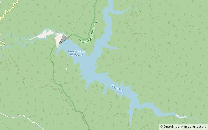 Upper Yarra Reservoir location map