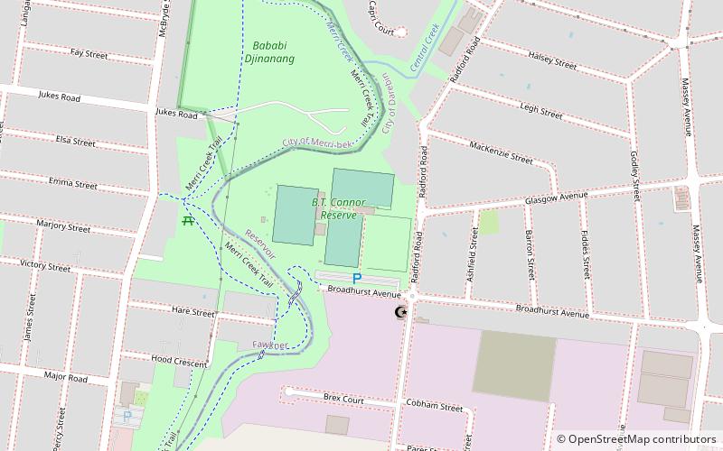 B.T. Connor Reserve location map
