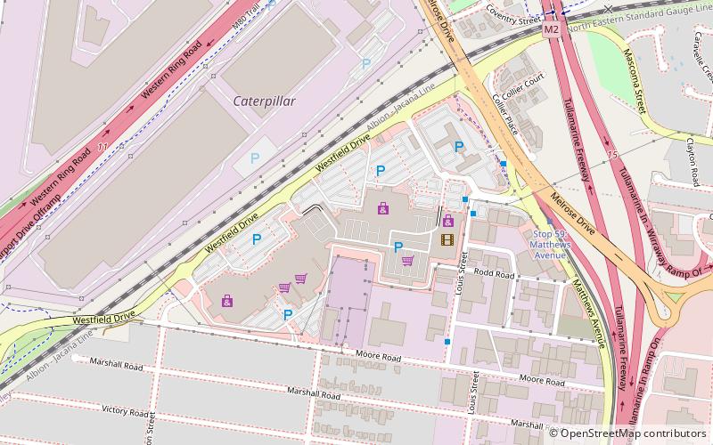 Westfield Airport West location map