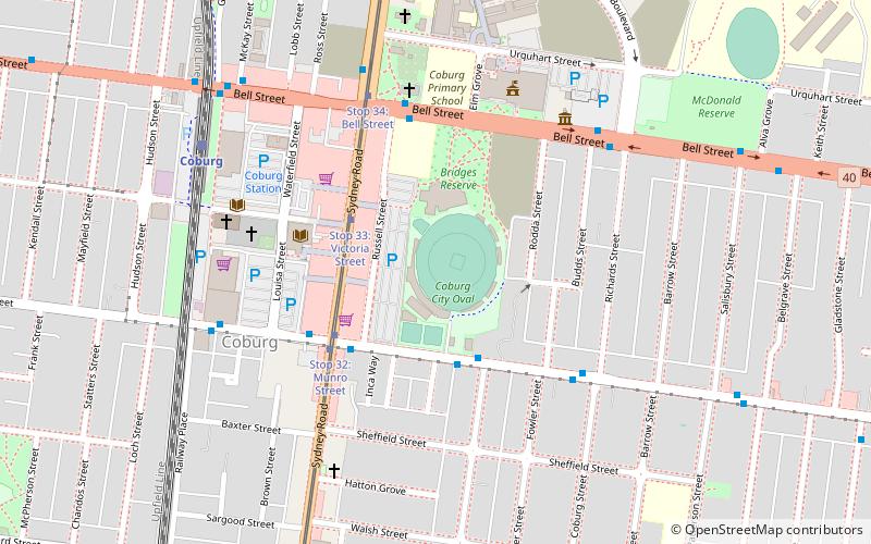 Coburg City Oval location map