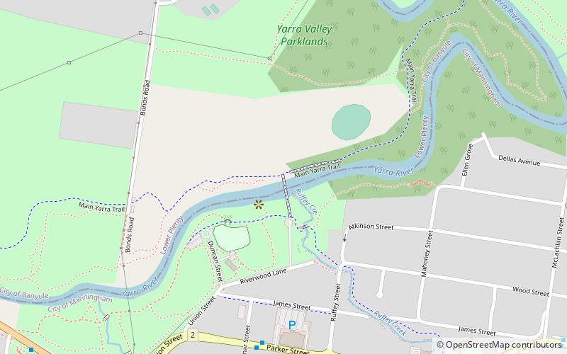 ruffey creek trail melbourne location map