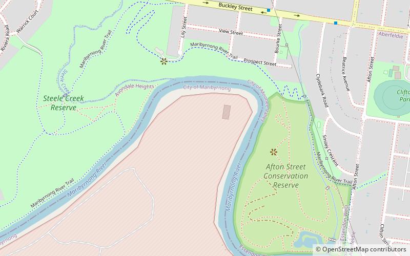 afton street conservation reserve melbourne location map
