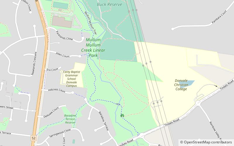Mullum Mullum Creek Linear Park location map