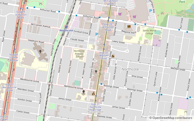 Northcote location map