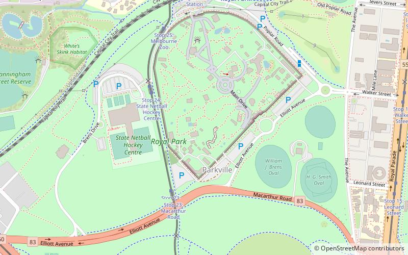 Royal Park location map