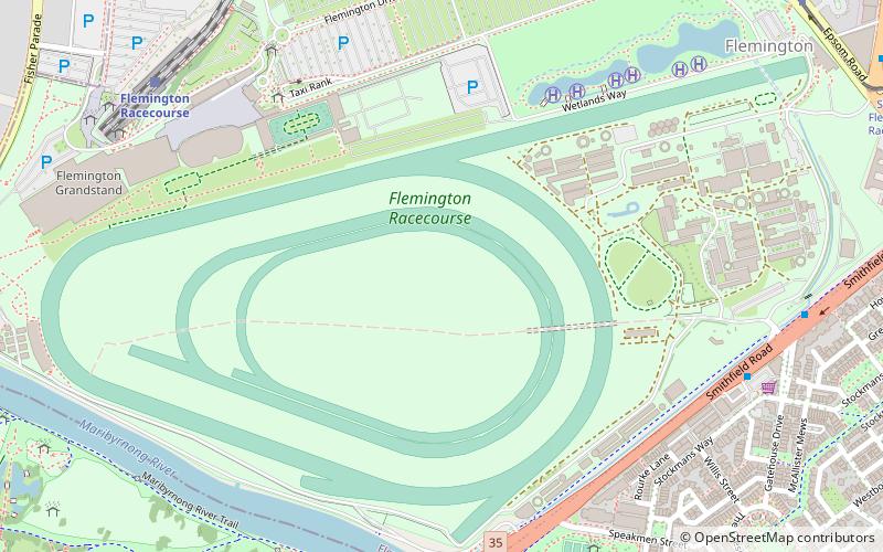 Flemington Racecourse location map