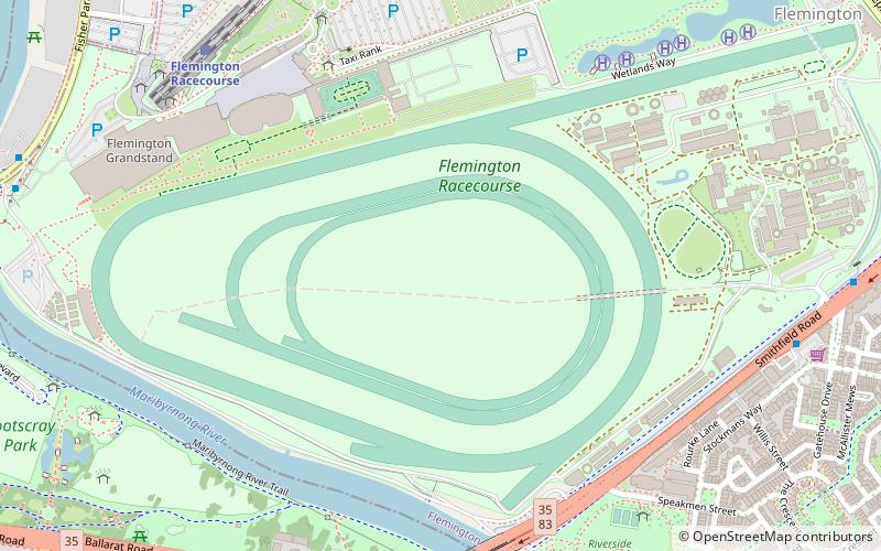 melbourne cup location map