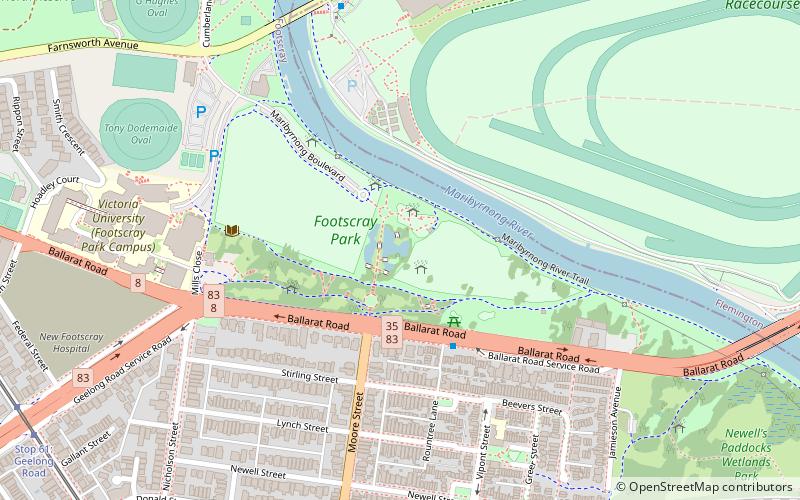 Footscray Park location map