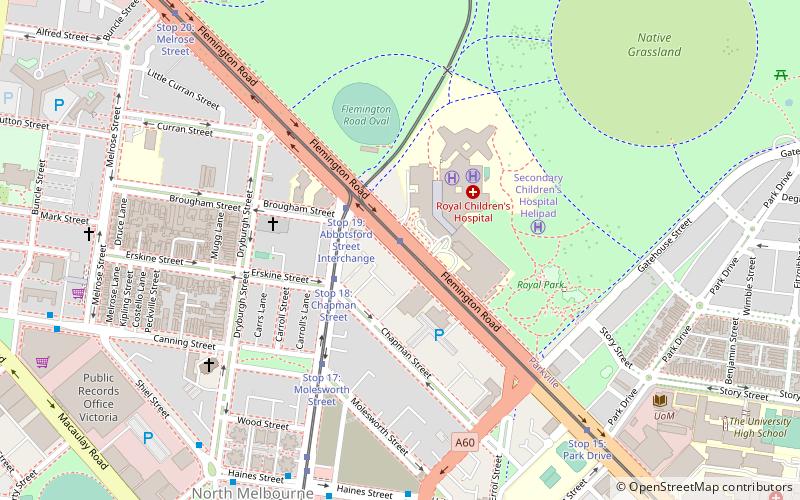 Flemington Road location map