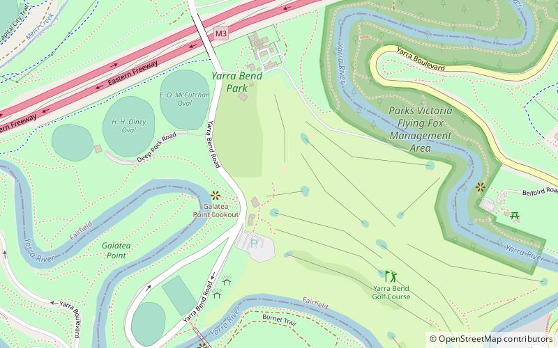 Yarra Bend Park location map