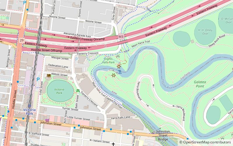 Dights Falls location map