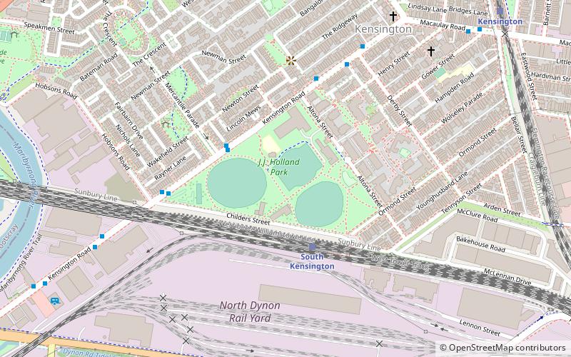 j j holland park melbourne location map