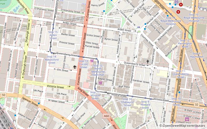 North Melbourne Town Hall location map