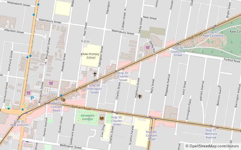 Kew location map