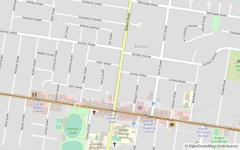 Balwyn location map