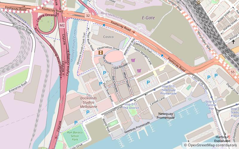 The District Docklands Shopping Precinct location map