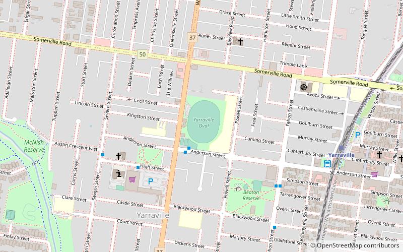 Yarraville Oval location map