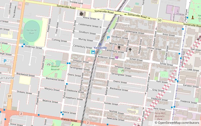 Yarraville location map