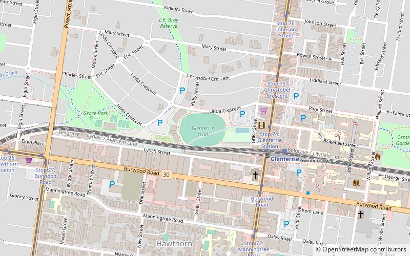 Glenferrie Oval location map