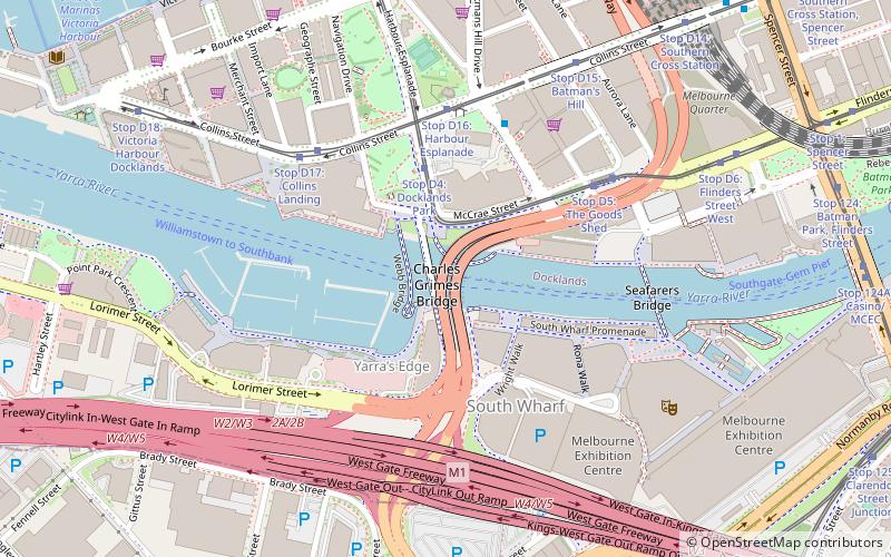 Charles Grimes Bridge location map