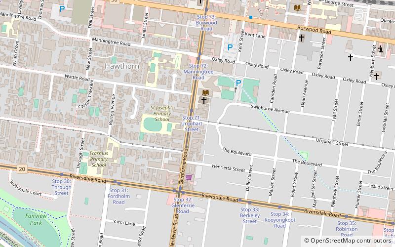 Glenferrie Road location map