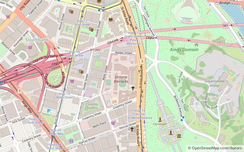 Victoria Barracks location map