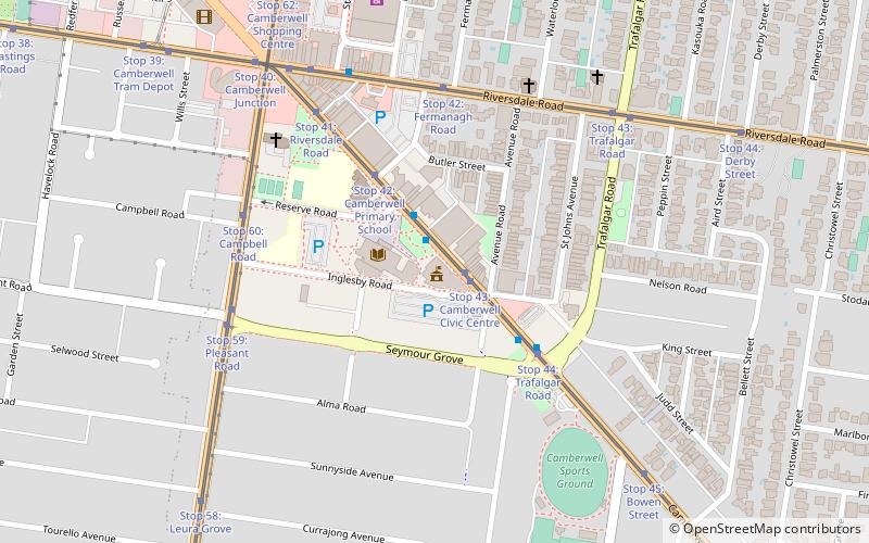 Camberwell Town Hall location map