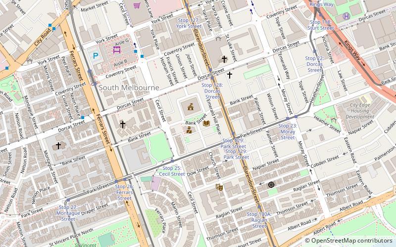 South Melbourne Town Hall location map