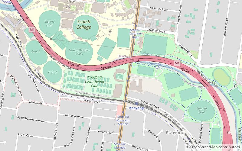 Kooyong Stadium location map