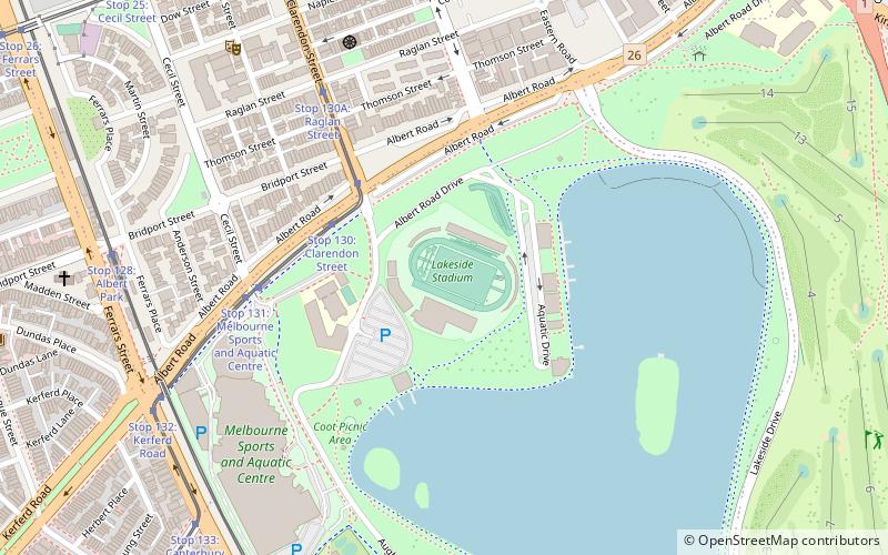 Lakeside Stadium location map