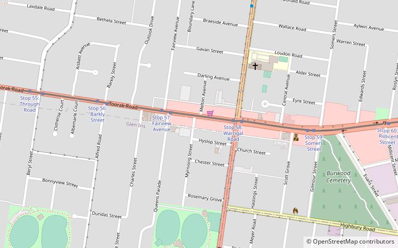 Burwood Village Shopping Centre location map