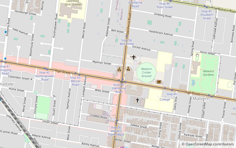 Melbourne/Stonnington location map
