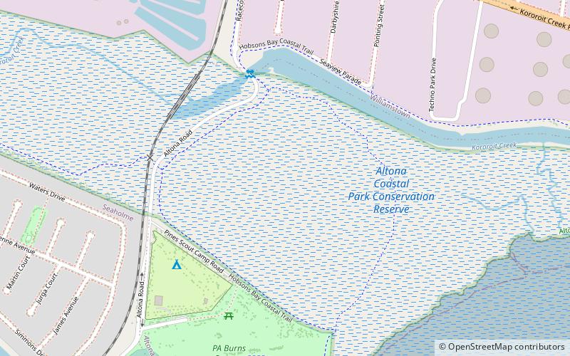 Altona Coastal Park location map