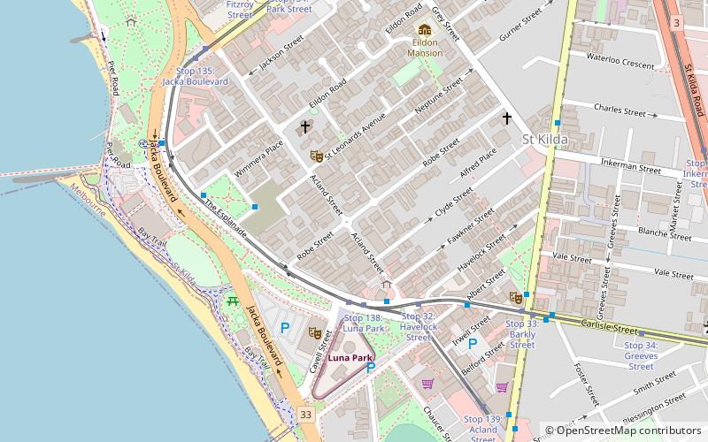 Acland Street location map