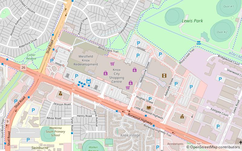 Westfield Knox location map