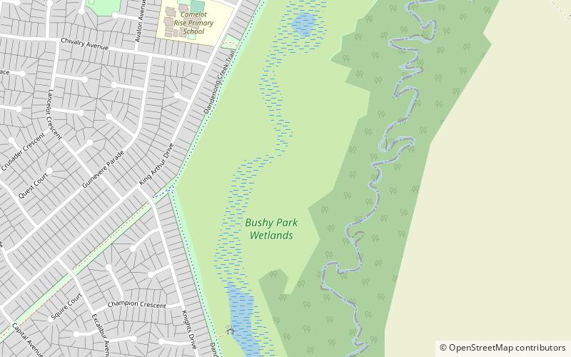Bushy Park Wetlands location map