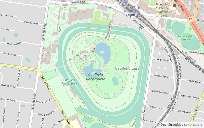 Caulfield Racecourse location map