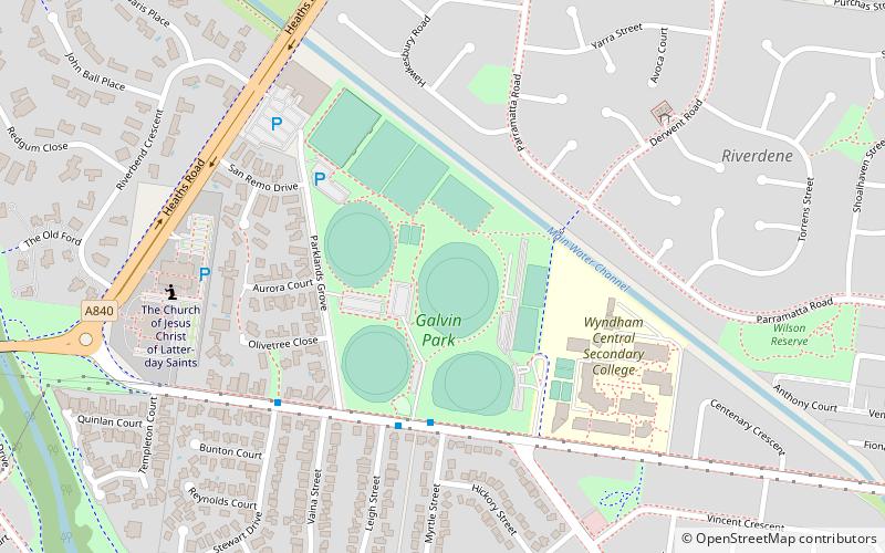 Galvin Park Reserve location map