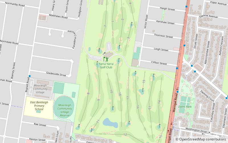 yarra yarra golf club melbourne location map