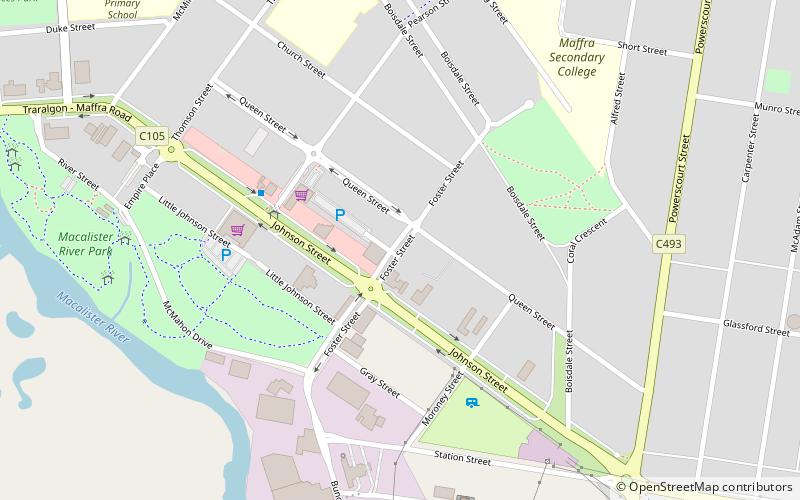 Maffra location map