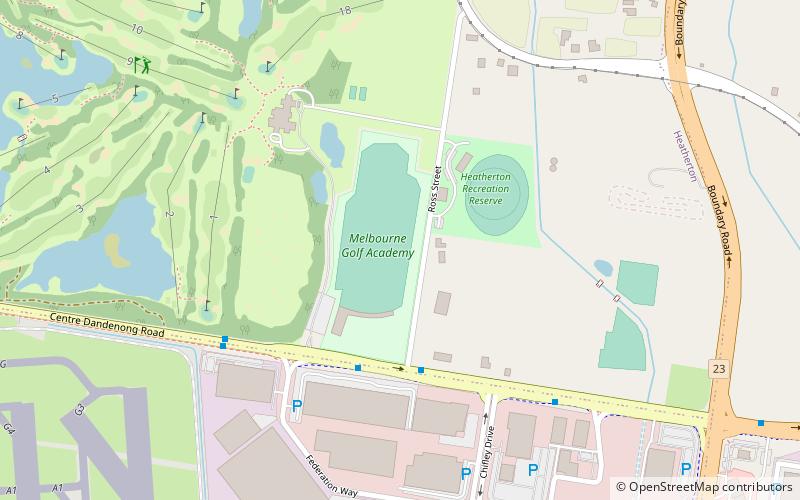 Melbourne Golf Academy location map