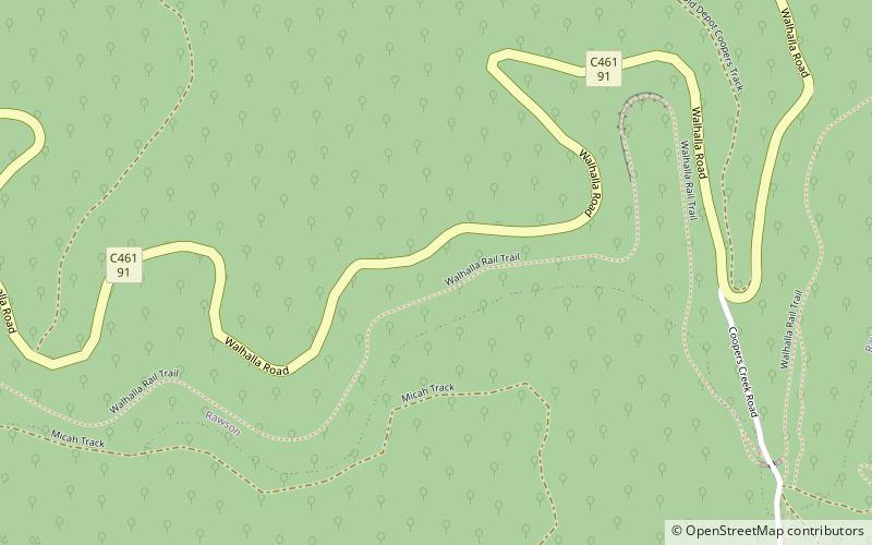 Walhalla Goldfields Rail Trail location map