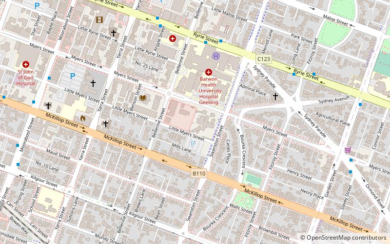 Old Geelong Gaol location map