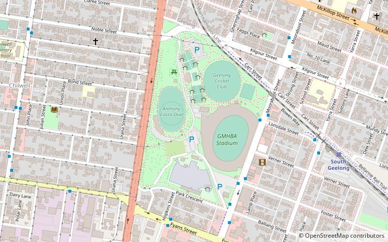 Kardinia Park Stadium location map