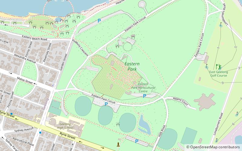 Geelong Botanic Gardens location map