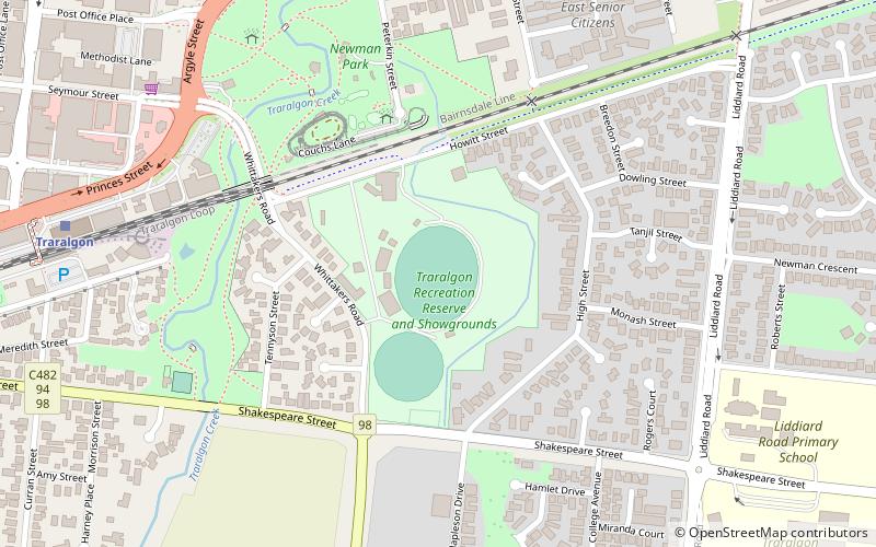 Traralgon Showgrounds location map