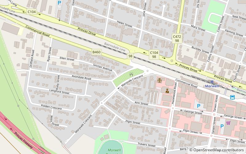 Morwell Centenary Rose Garden location map